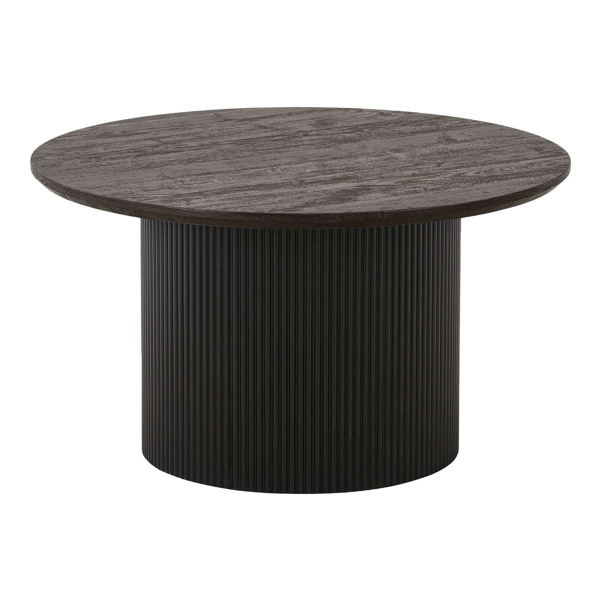 PolsterOase Möbel – Boavista Couchtisch mit Dekorpapier, Dunkelbraun, Ø 80 cm