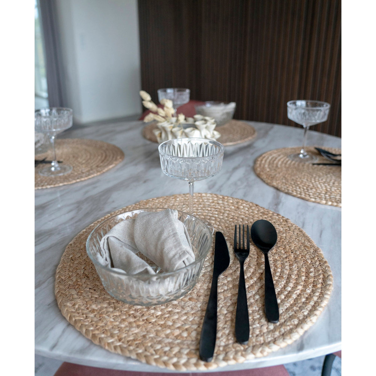 PolsterOase Möbel – Bombay Platzsets aus Jute, 4er Set, Ø 38 cm – Ansicht 4