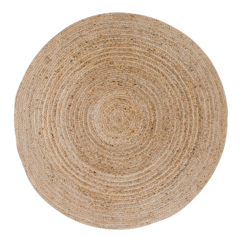 PolsterOase Möbel – Bombay Teppich aus Jute, Natur, Ø 180 cm
