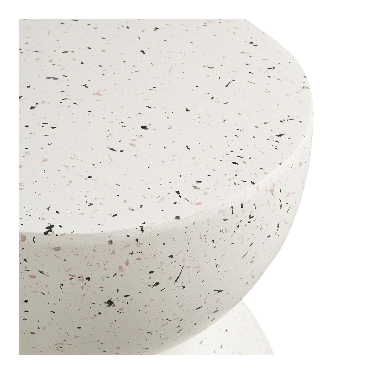 PolsterOase Möbel – Bonita Beistelltisch, Beistelltisch, Fiberclay, Terrazzo Optik Ø40×45 cm – Ansicht 3