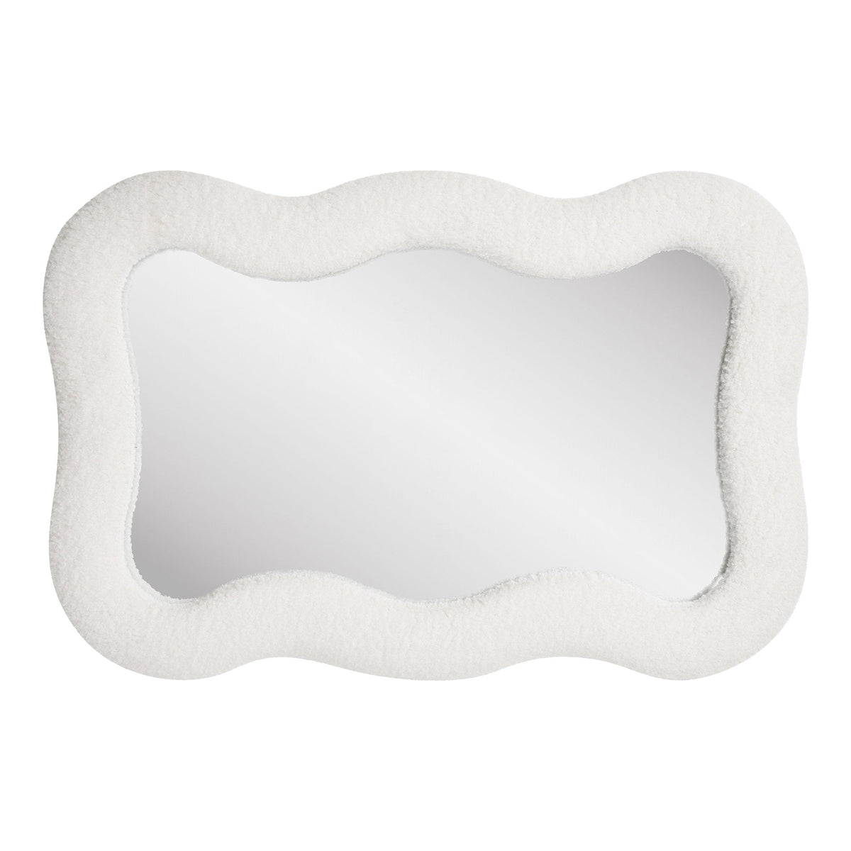 PolsterOase Möbel – Bosaro Spiegel mit Teddy, Rahmen, Weiß, 80 × 54 cm – Ansicht 2
