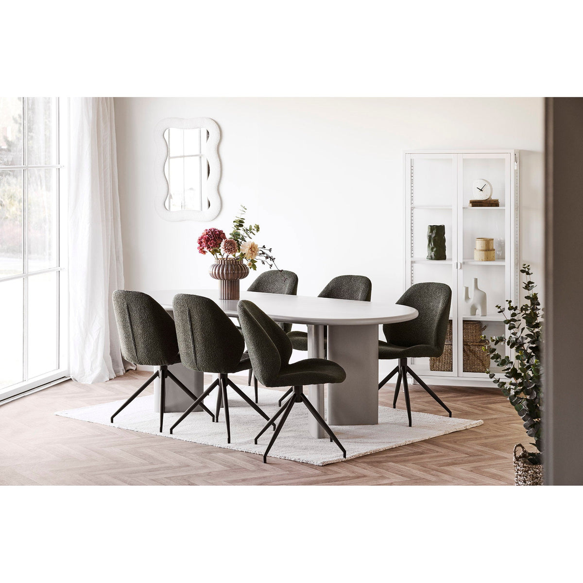 PolsterOase Möbel – Bosaro Spiegel mit Teddy, Rahmen, Weiß, 80 × 54 cm – Ansicht 4