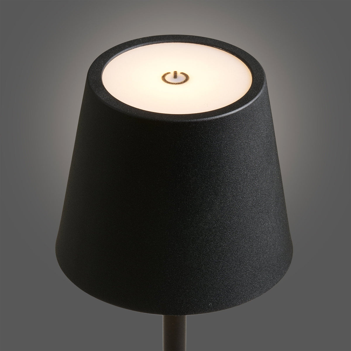 PolsterOase Möbel – Bradford Akku, Tischlampe aus Metall und Fiberglas, Schwarz – Ansicht 5