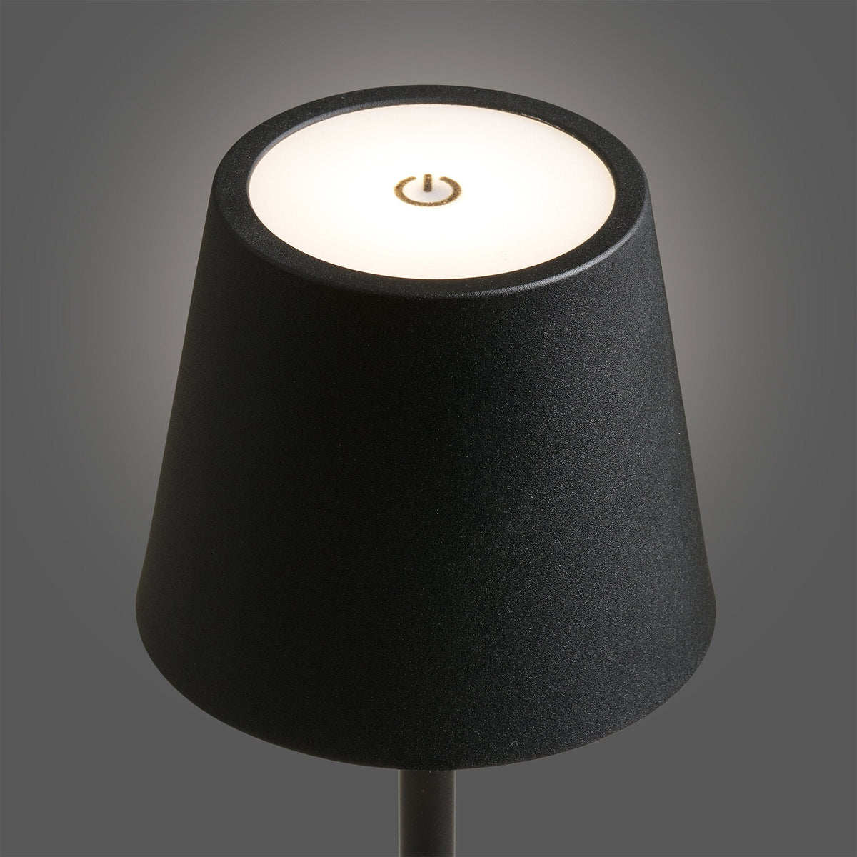 PolsterOase Möbel – Bradford Akku, Tischlampe aus Metall und Fiberglas, Schwarz – Ansicht 6