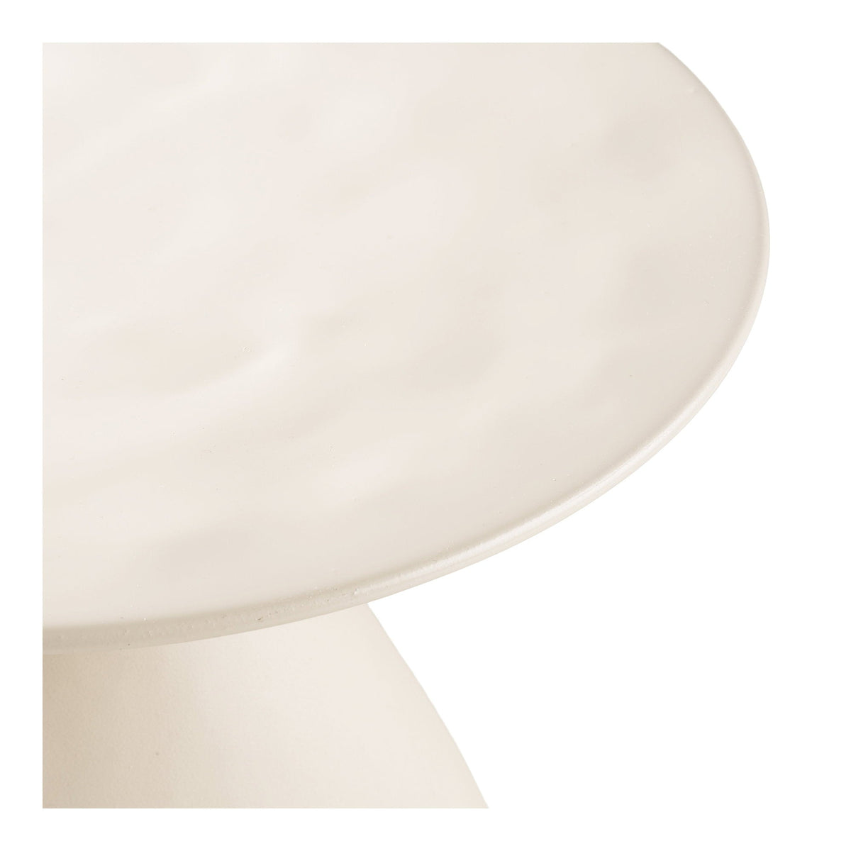 PolsterOase Möbel – Calais Beistelltisch aus Metall und Emaille, Off, White, Ø 36 cm – Ansicht 3