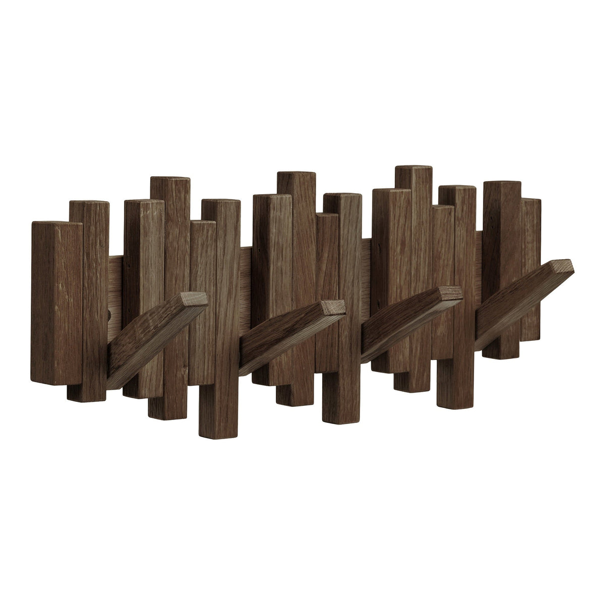 PolsterOase Möbel – Caltra Wandgarderobe aus Eiche, Dunkelbraun, 40 cm