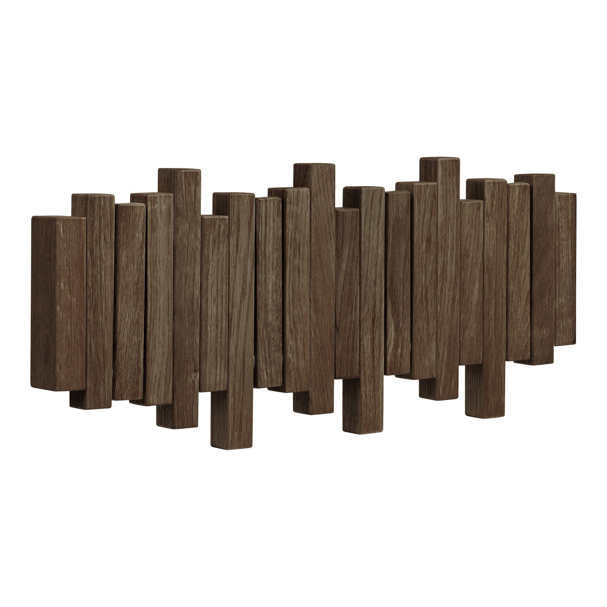 PolsterOase Möbel – Caltra Wandgarderobe aus Eiche, Dunkelbraun, 40 cm – Ansicht 3