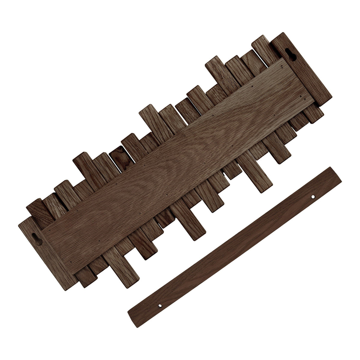 PolsterOase Möbel – Caltra Wandgarderobe aus Eiche, Dunkelbraun, 40 cm – Ansicht 6