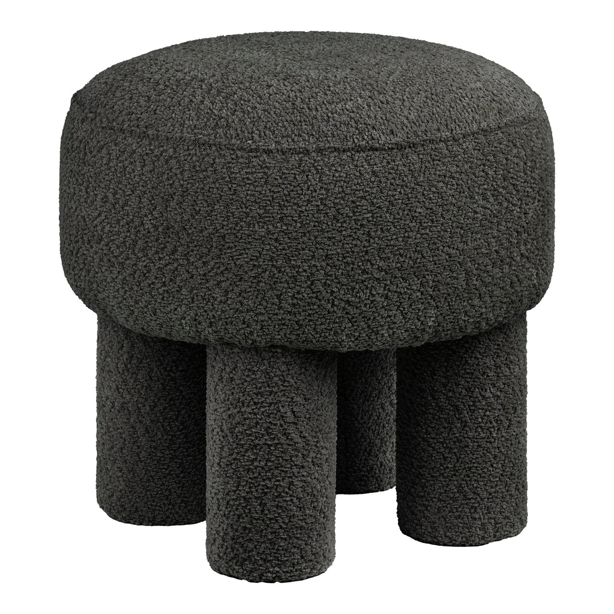 PolsterOase Möbel – Canberra Pouf, Anthrazit, Ø 43 cm
