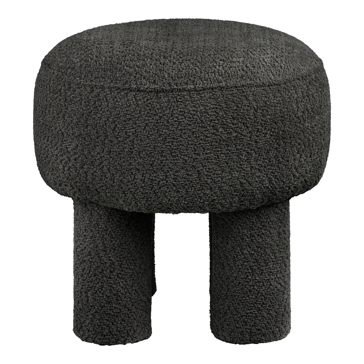 PolsterOase Möbel – Canberra Pouf, Anthrazit, Ø 43 cm – Ansicht 2