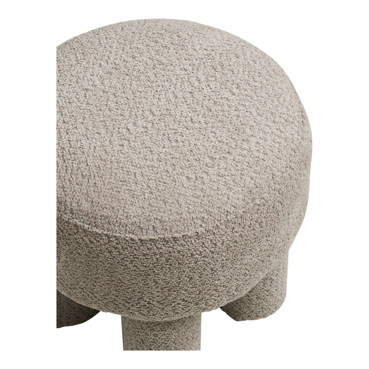PolsterOase Möbel – Canberra Pouf, Hellgrau, Ø 43 cm – Ansicht 4