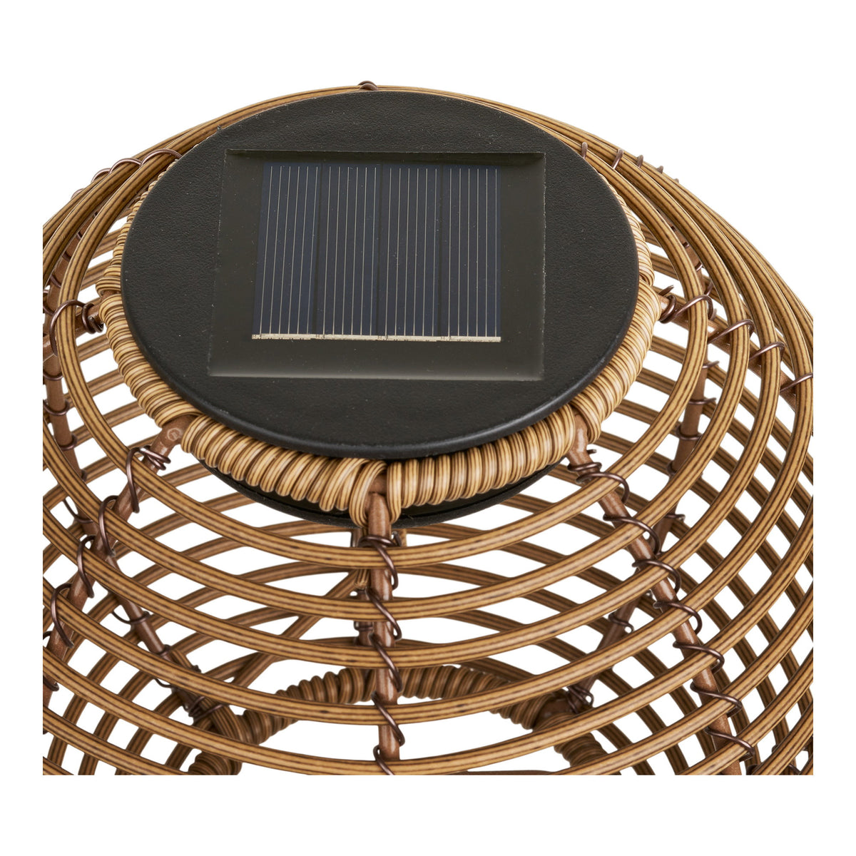 PolsterOase Möbel – Carlisle Lampe, wiederaufladbare Lampe mit integriertem Solarpanel, natur – Ansicht 3
