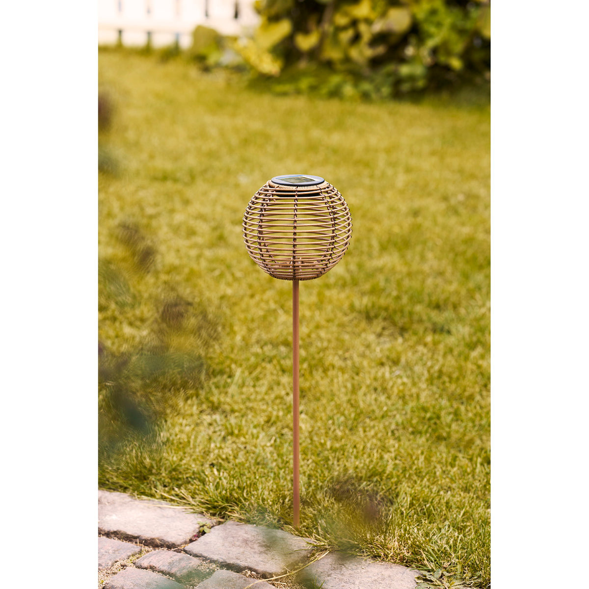 PolsterOase Möbel – Carlisle Lampe, wiederaufladbare Lampe mit integriertem Solarpanel, natur – Ansicht 9