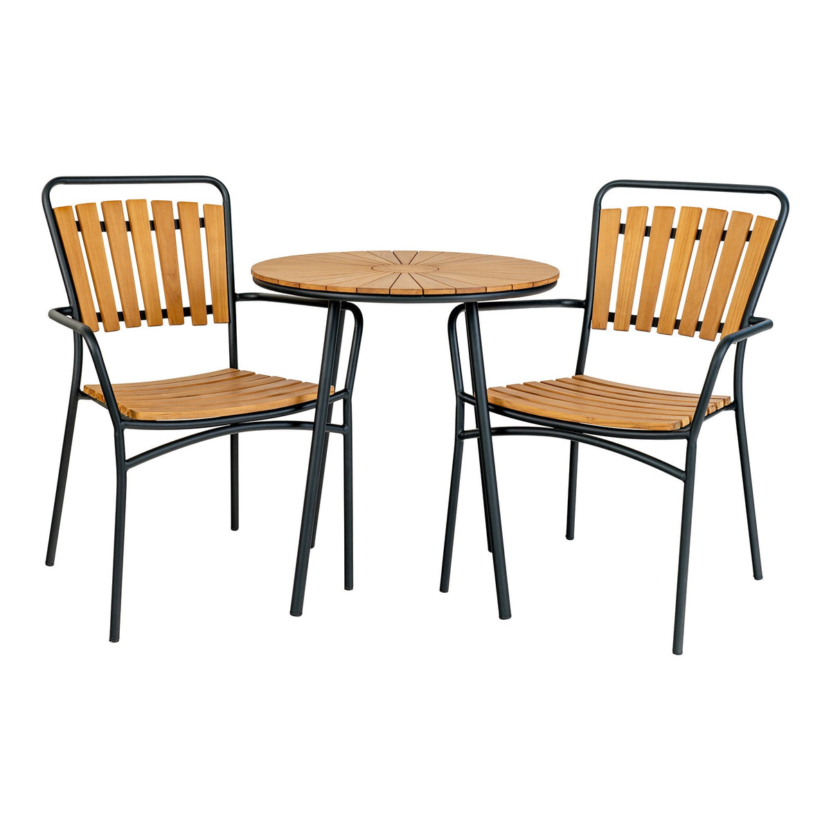 PolsterOase Möbel – Cleveland Bistrotisch aus Teakholz, Ø 70 cm – Ansicht 3