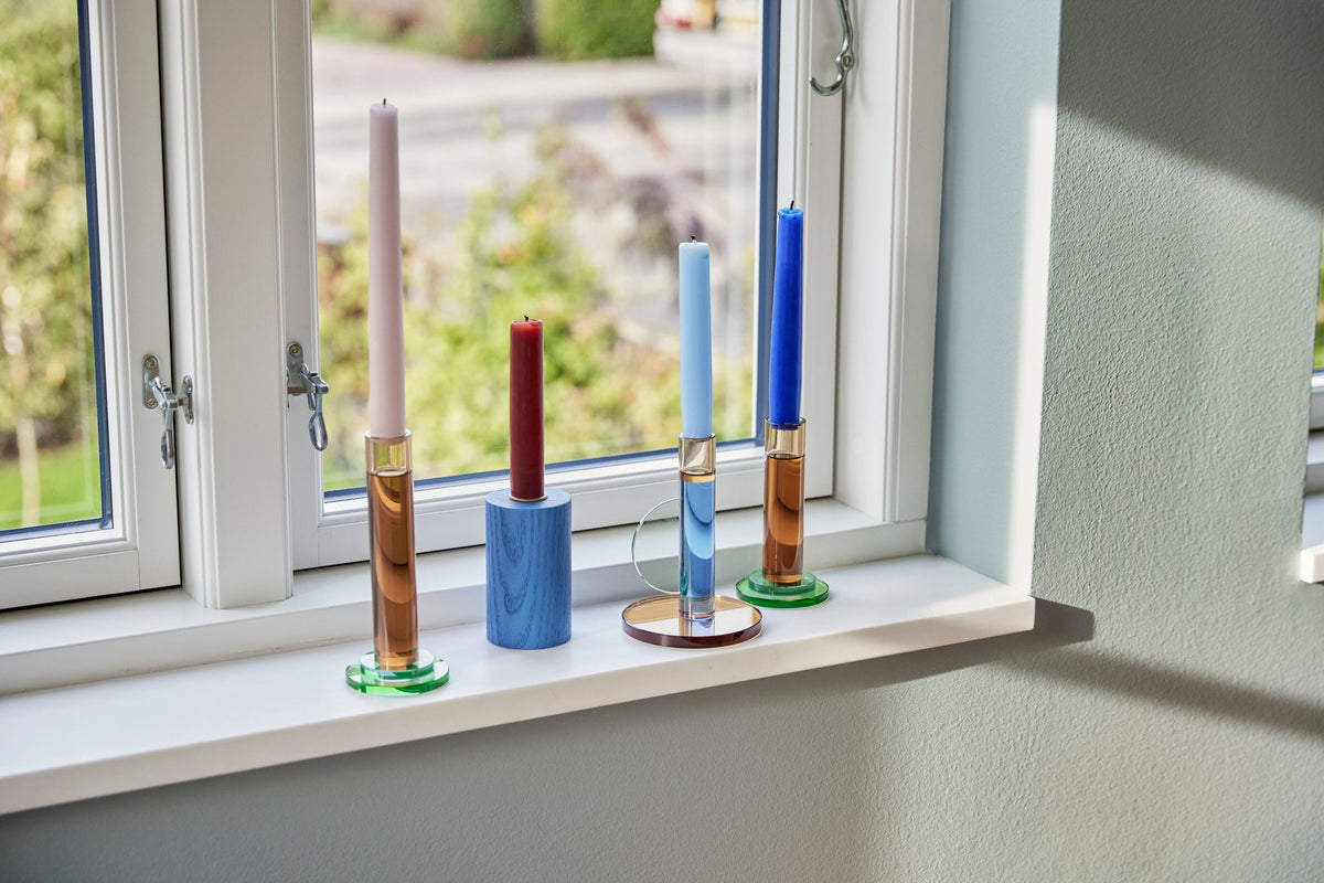 PolsterOase Möbel – Comet Kerzenhalter aus Kristallglas, 2er, Set, Bernstein – Ansicht 4