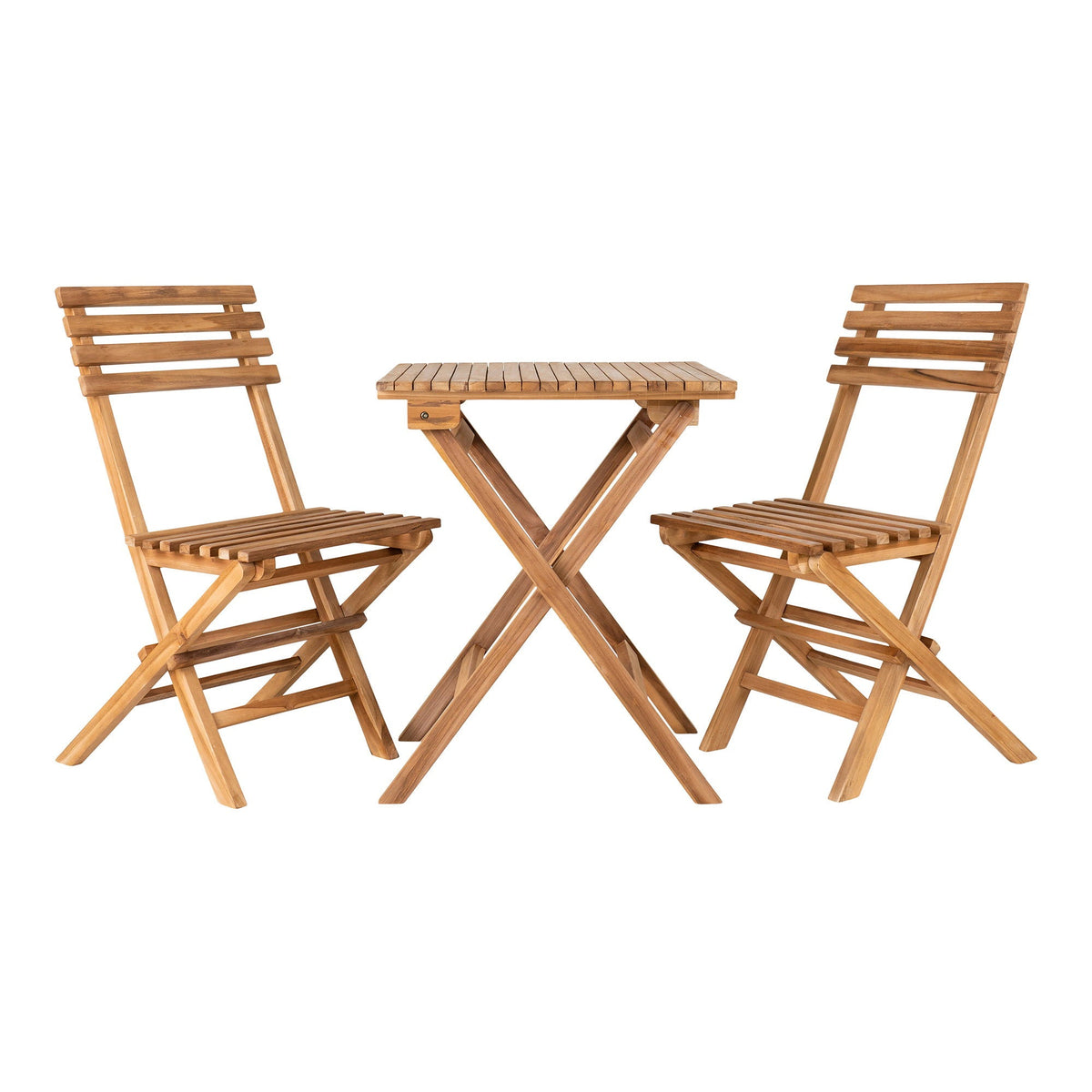 PolsterOase Möbel – Cuenca Café, Set aus Teakholz, 3, teilig, Natur