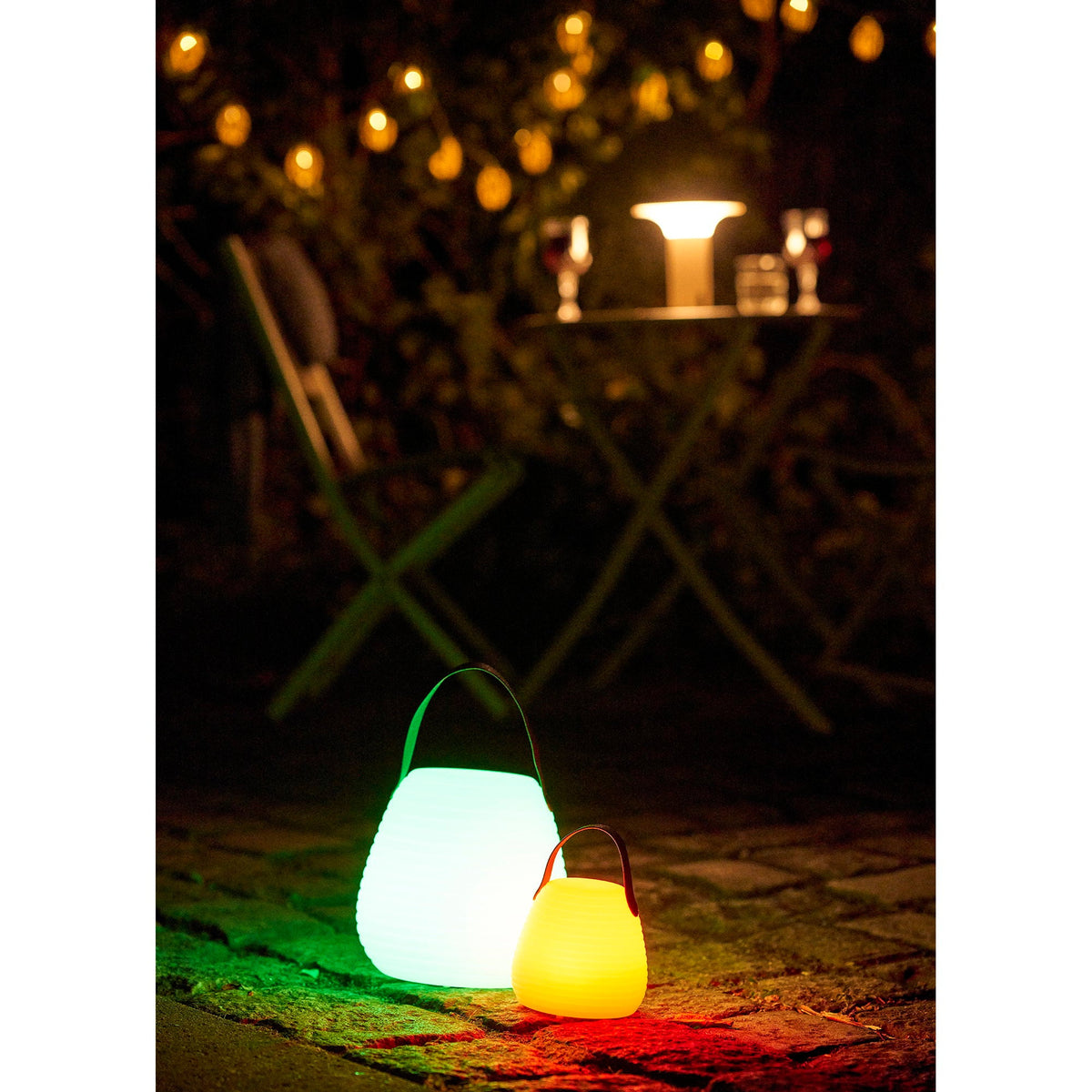 PolsterOase Möbel – Derry Akku, LED, Lampe aus PE, Weiß, 12 cm – Ansicht 7