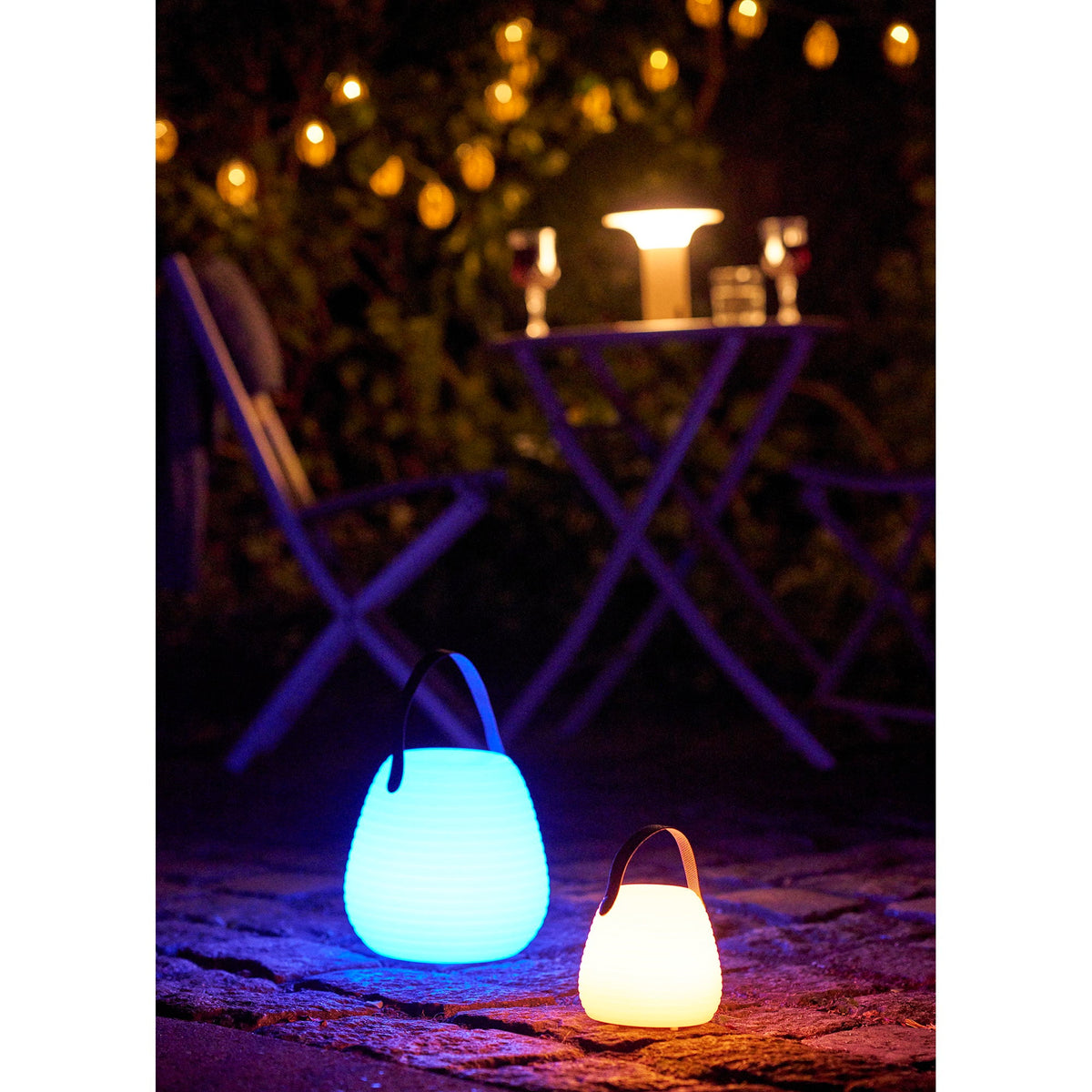 PolsterOase Möbel – Derry Akku, LED, Lampe aus PE, Weiß, 12 cm – Ansicht 10
