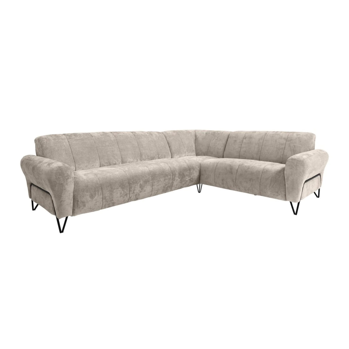 PolsterOase Sofa – Volare L Ecksofa in Chenille