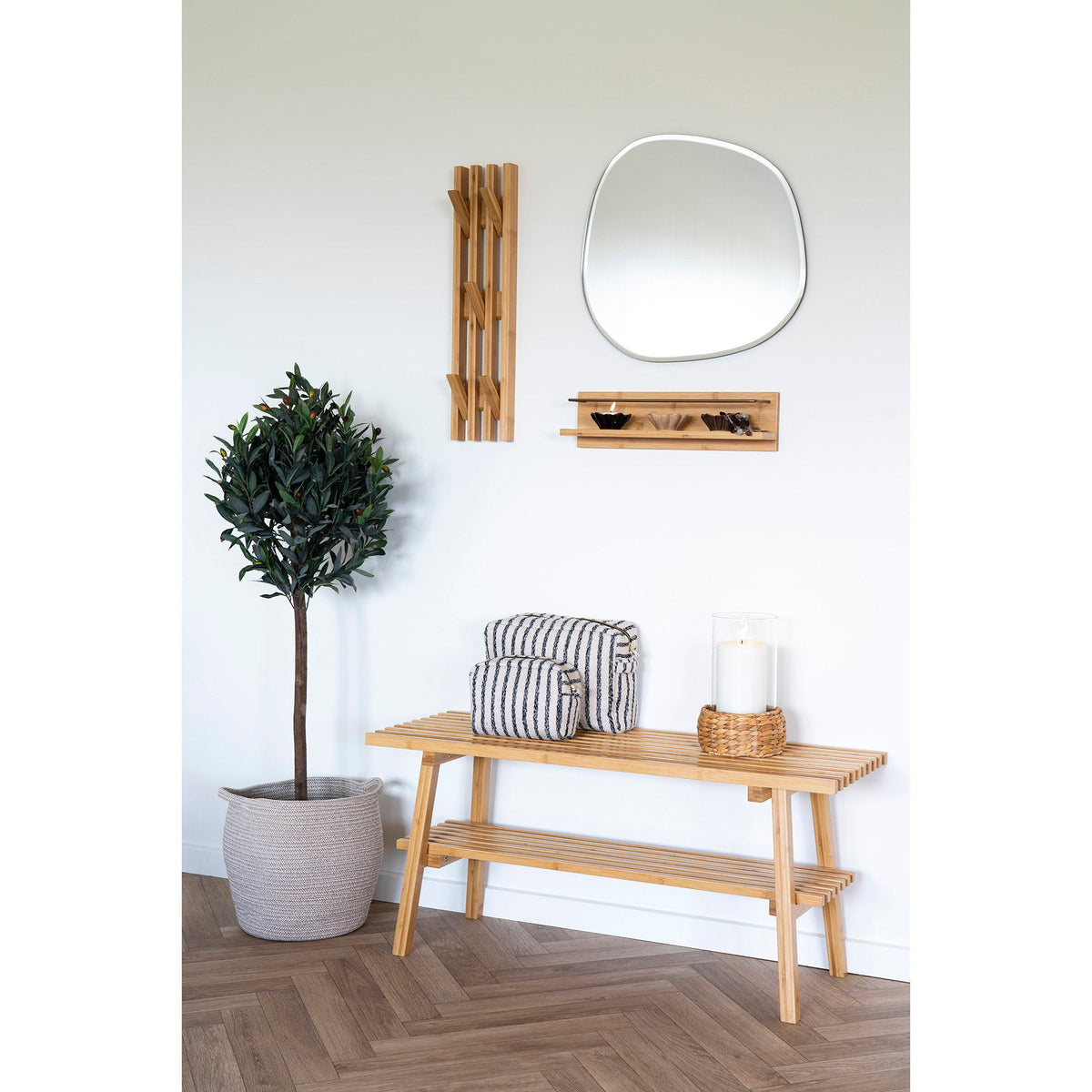 PolsterOase Möbel – Ember Garderobenleiste aus Bambus, Natur, 60 cm – Ansicht 5