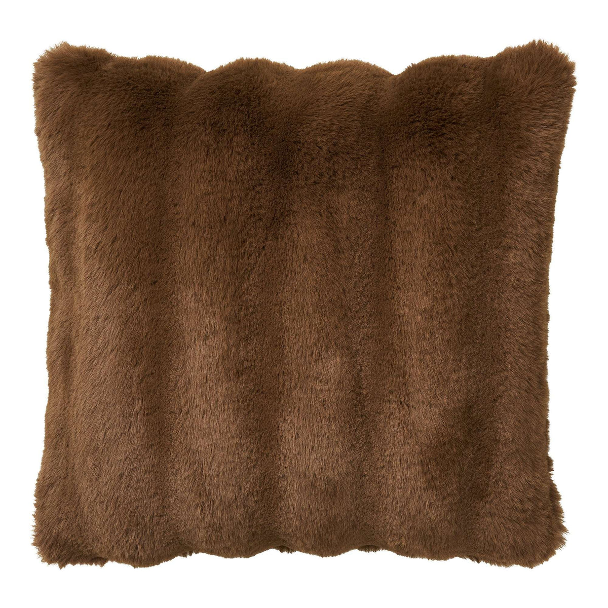 PolsterOase Möbel – Galena Kissen in Kunstfelloptik, Braun, 45 × 45 cm