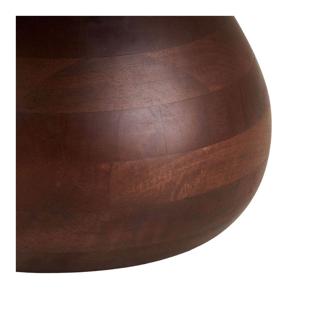 PolsterOase Möbel – Heide Couchtisch, Mangoholz/Marmor, dunkelbraun/weiß Ø70×35 cm – Ansicht 5