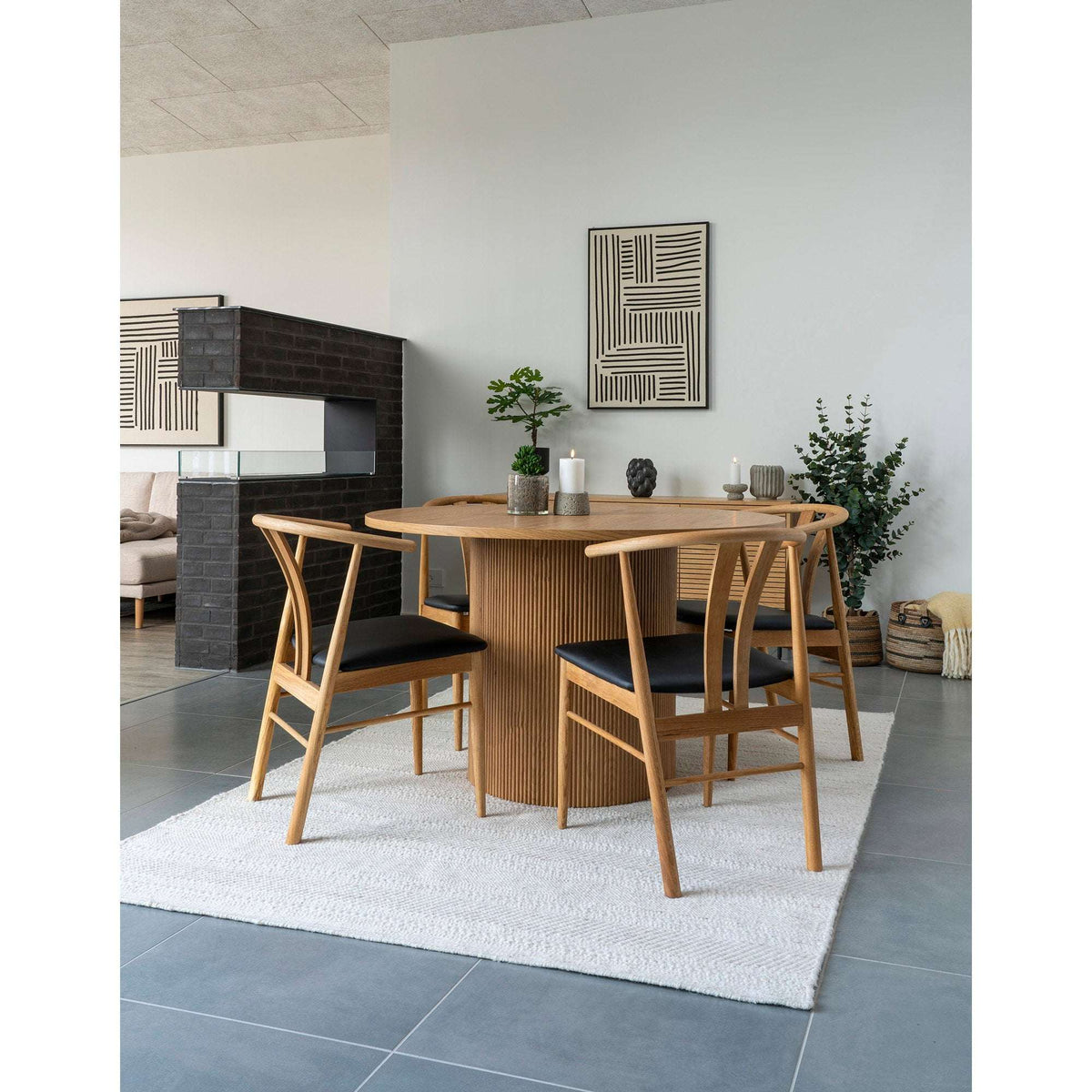 PolsterOase Möbel – Lipari Leinwandbild aus Polystyrol und Baumwolle, Nr. 1, Schwarz/Beige – Ansicht 2