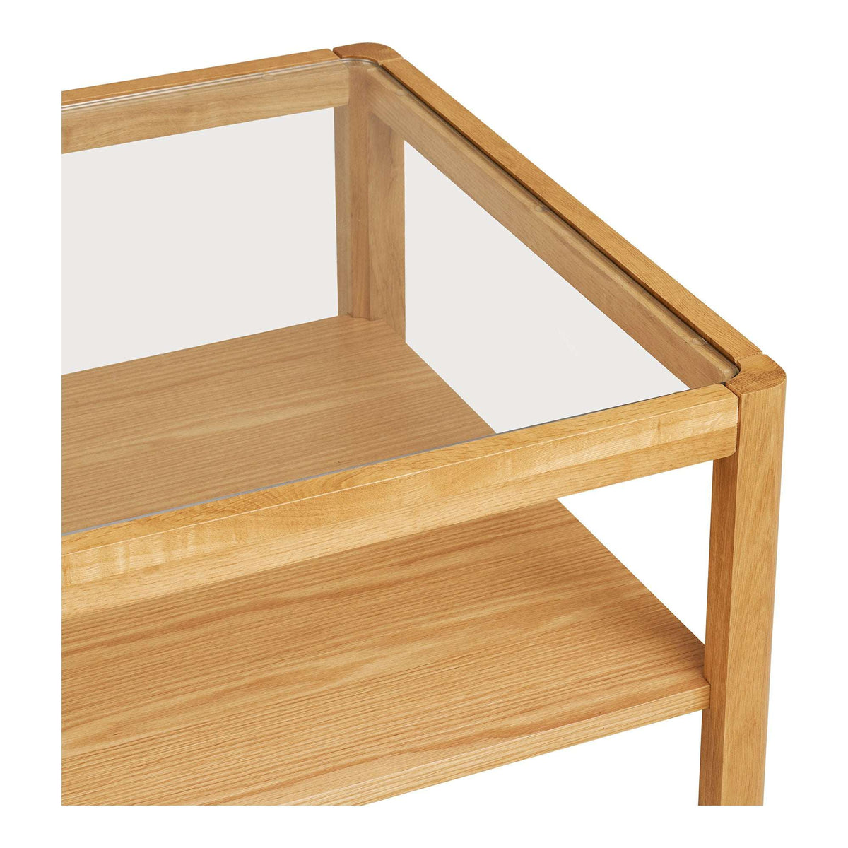 PolsterOase Möbel – Lourmarin Couchtisch aus Eichenholz und Glas, Natur, 110 × 60 cm – Ansicht 4