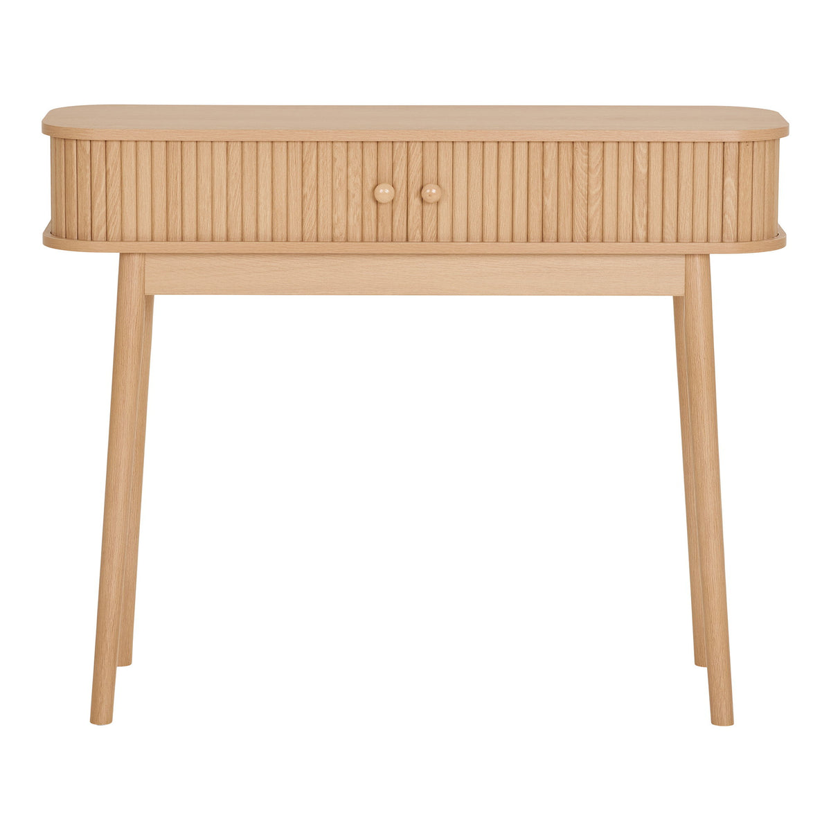 PolsterOase Möbel – Nikko Konsolentisch, 2 Türen, natur, 100 x 30 x 80 cm