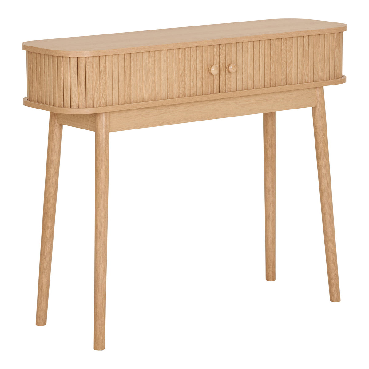 PolsterOase Möbel – Nikko Konsolentisch, 2 Türen, natur, 100 x 30 x 80 cm – Ansicht 3