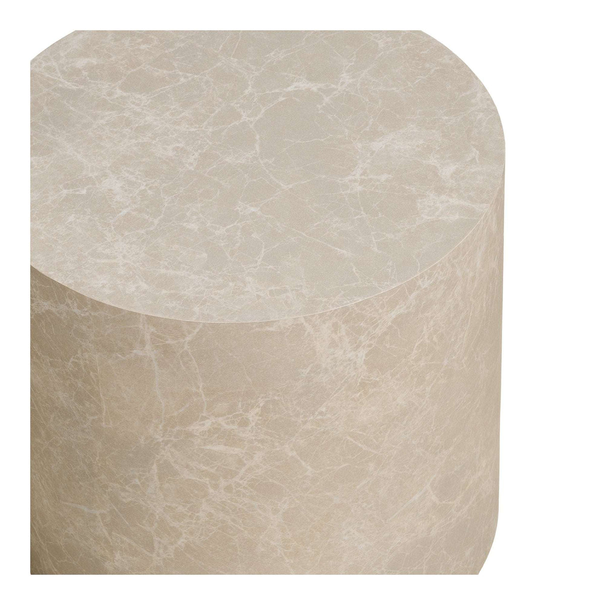PolsterOase Möbel – Prague Couchtisch, Marmoroptik, rund, beige, 2er, Set – Ansicht 4