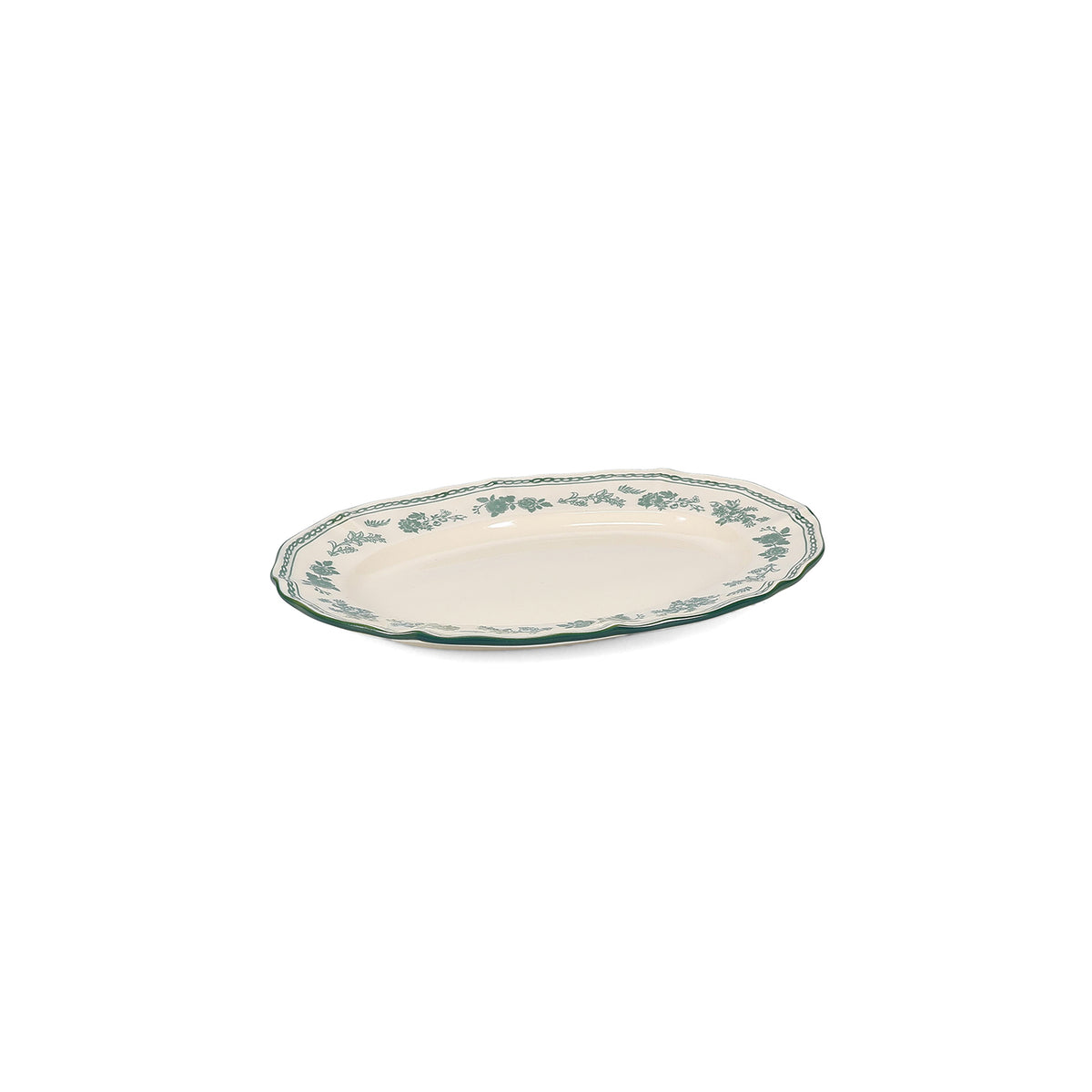 PolsterOase Möbel – Cyril Servierplatte oval, grün, 25, 5 × 18 cm, 2er Set – Ansicht 2