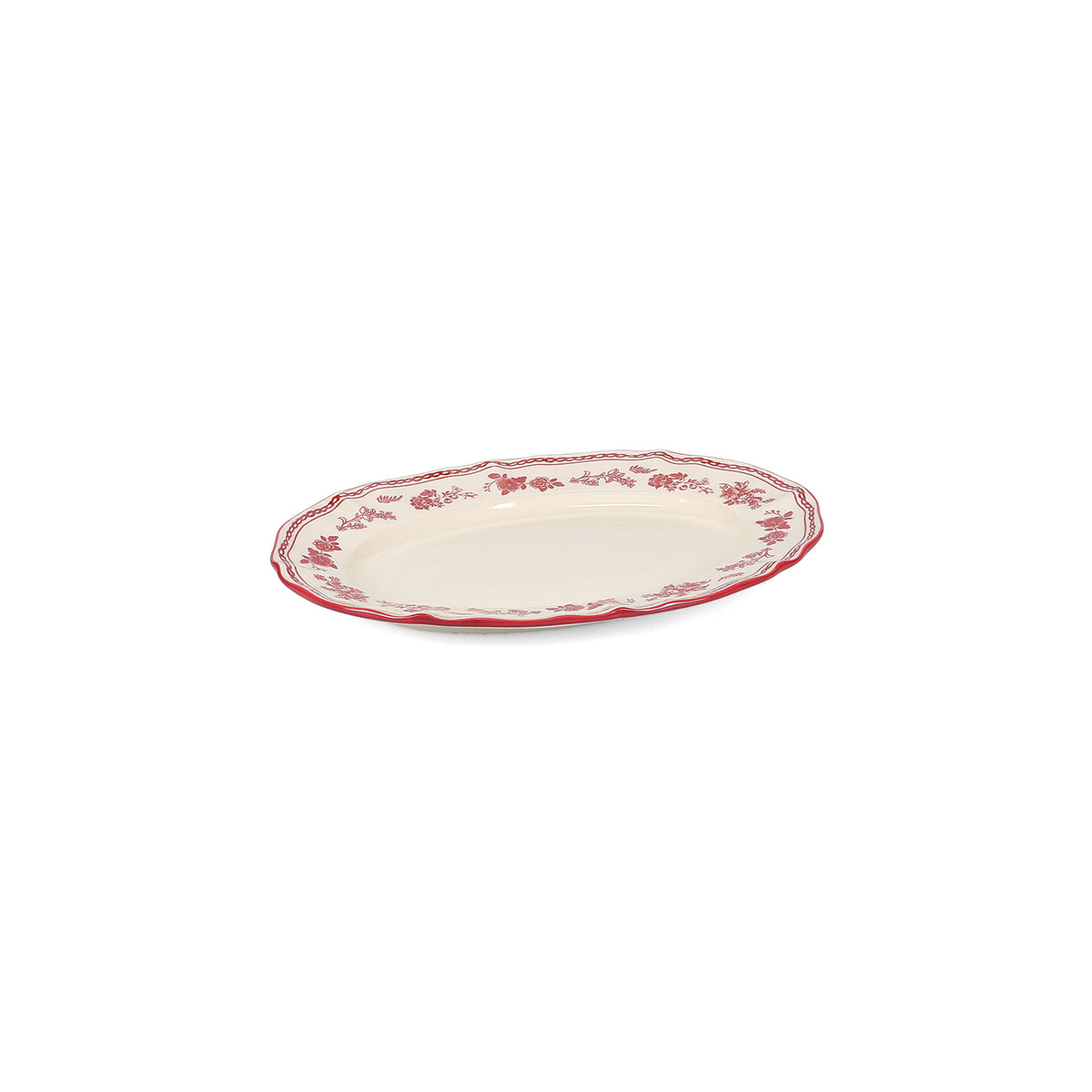 PolsterOase Möbel – Servierplatte 25, 5 x 18 cm, oval, burgunderrot, Cyril, 2er Set – Ansicht 3