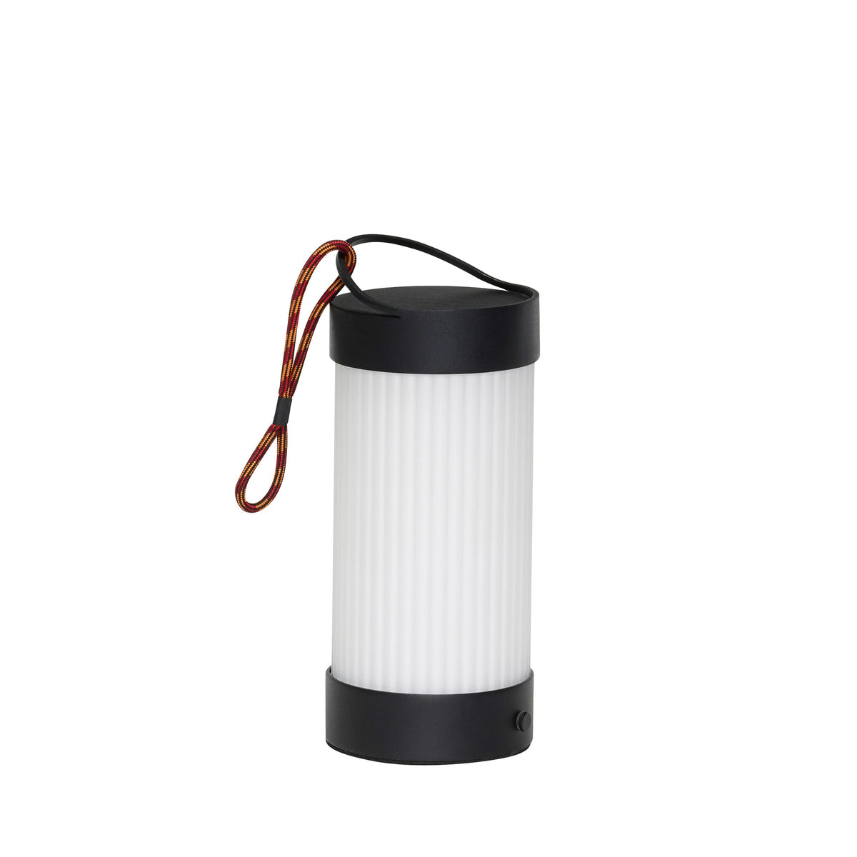 PolsterOase Möbel – Camp Akku, Lampe aus Glas und Metall, Schwarz