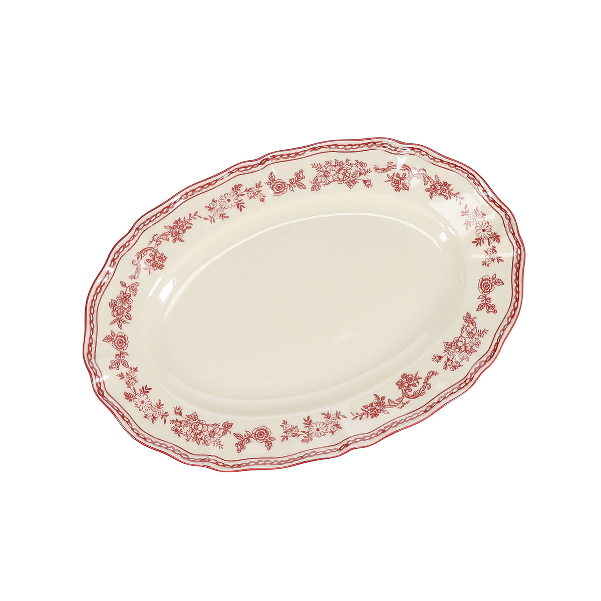 PolsterOase Möbel – Servierplatte 32, 5 x 22, 5 cm oval bordeaux Cyril