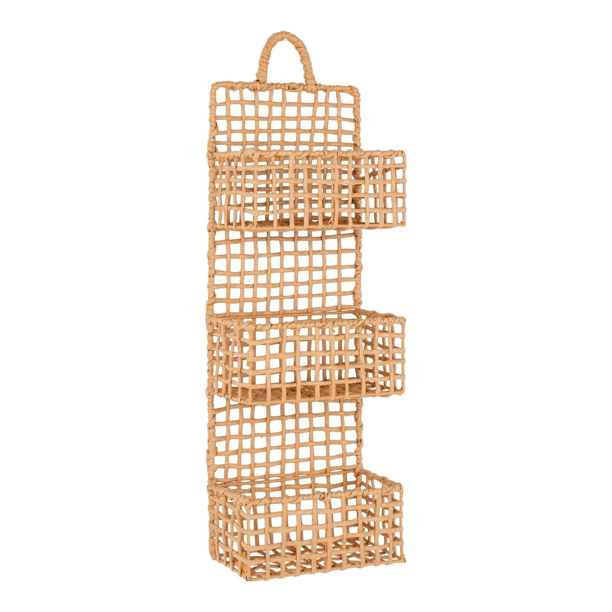 PolsterOase Möbel – Sines Wall Shelf, Wandregal, Papier, natur 25x15x70 cm