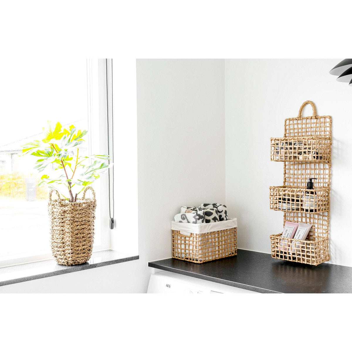 PolsterOase Möbel – Sines Wall Shelf, Wandregal, Papier, natur 25x15x70 cm – Ansicht 2
