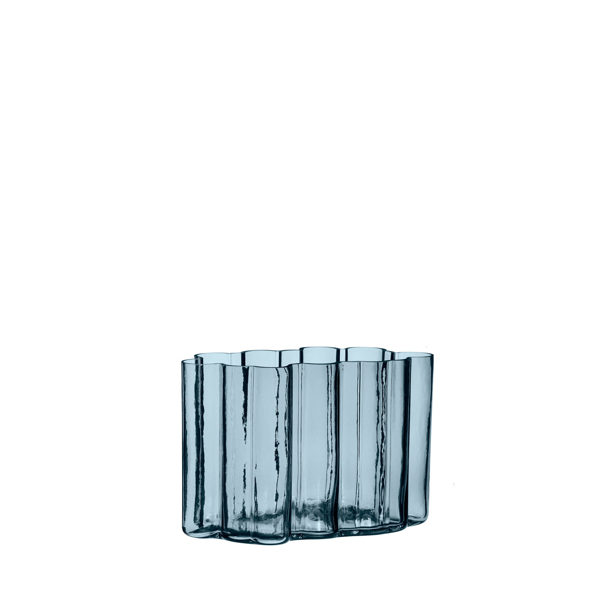 PolsterOase Möbel – Umber Vase aus mundgeblasenem Glas, Blau – Ansicht 2
