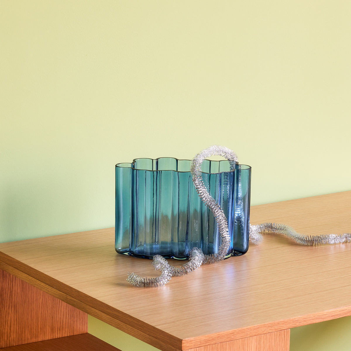 PolsterOase Möbel – Umber Vase aus mundgeblasenem Glas, Blau – Ansicht 5