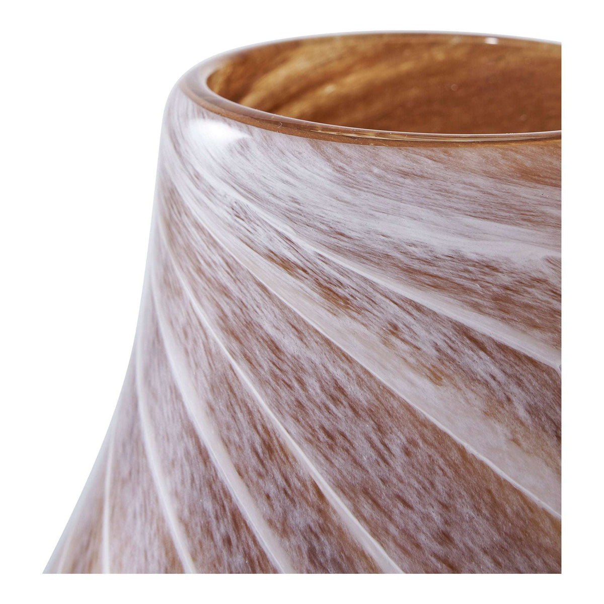 PolsterOase Möbel – Vase aus Glas, Braun, Ø 16 × H 23 cm – Ansicht 2