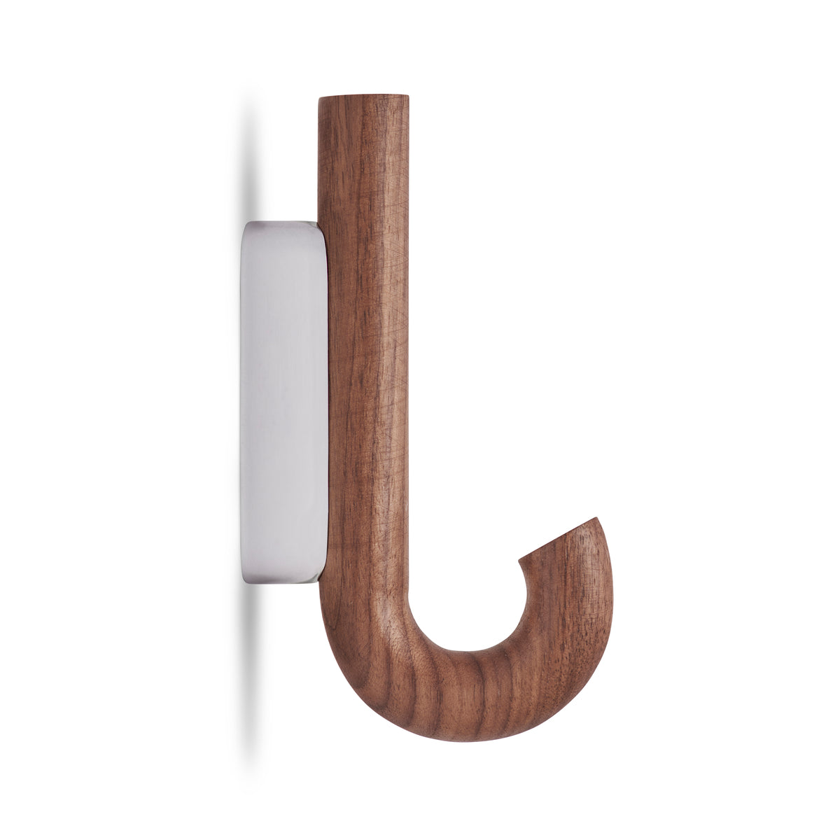 PolsterOase Wandhaken – HOOK Haken Mini Nussbaum Chrom Nr. 1