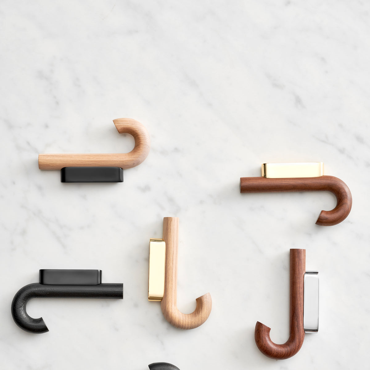 PolsterOase Wandhaken – HOOK Haken Mini Nussbaum Chrom Nr. 3