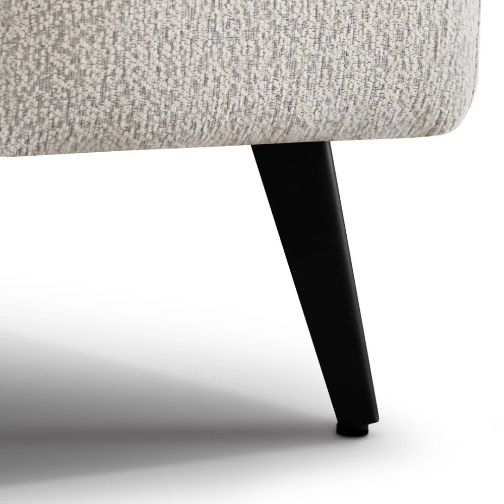 Vincent Ecksofa in L Form aus Strukturstoff mit Schlaffunktion und Bettkasten