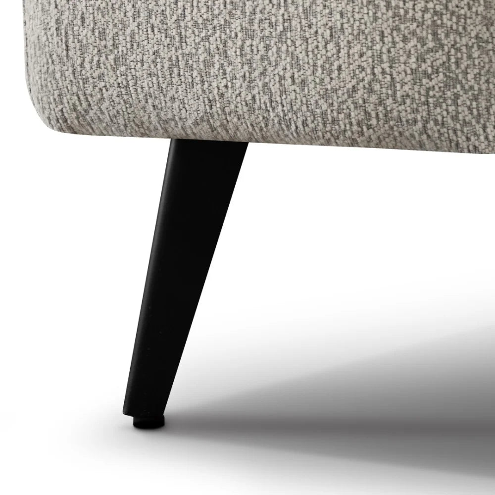 Vincent Ecksofa in L Form aus Strukturstoff mit Schlaffunktion und Bettkasten