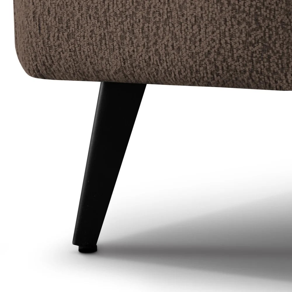 Vincent Ecksofa in L Form aus Strukturstoff mit Schlaffunktion und Bettkasten