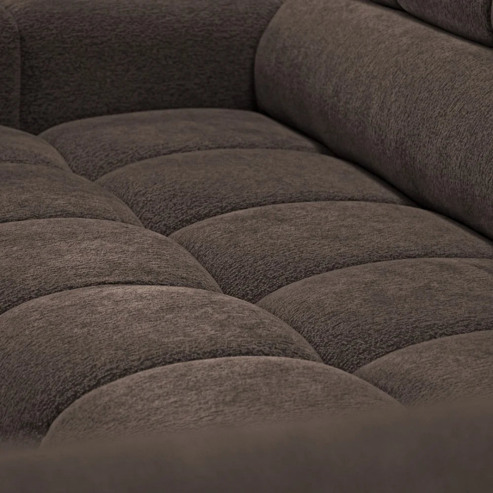 Vincent Ecksofa in L Form aus Strukturstoff mit Schlaffunktion und Bettkasten