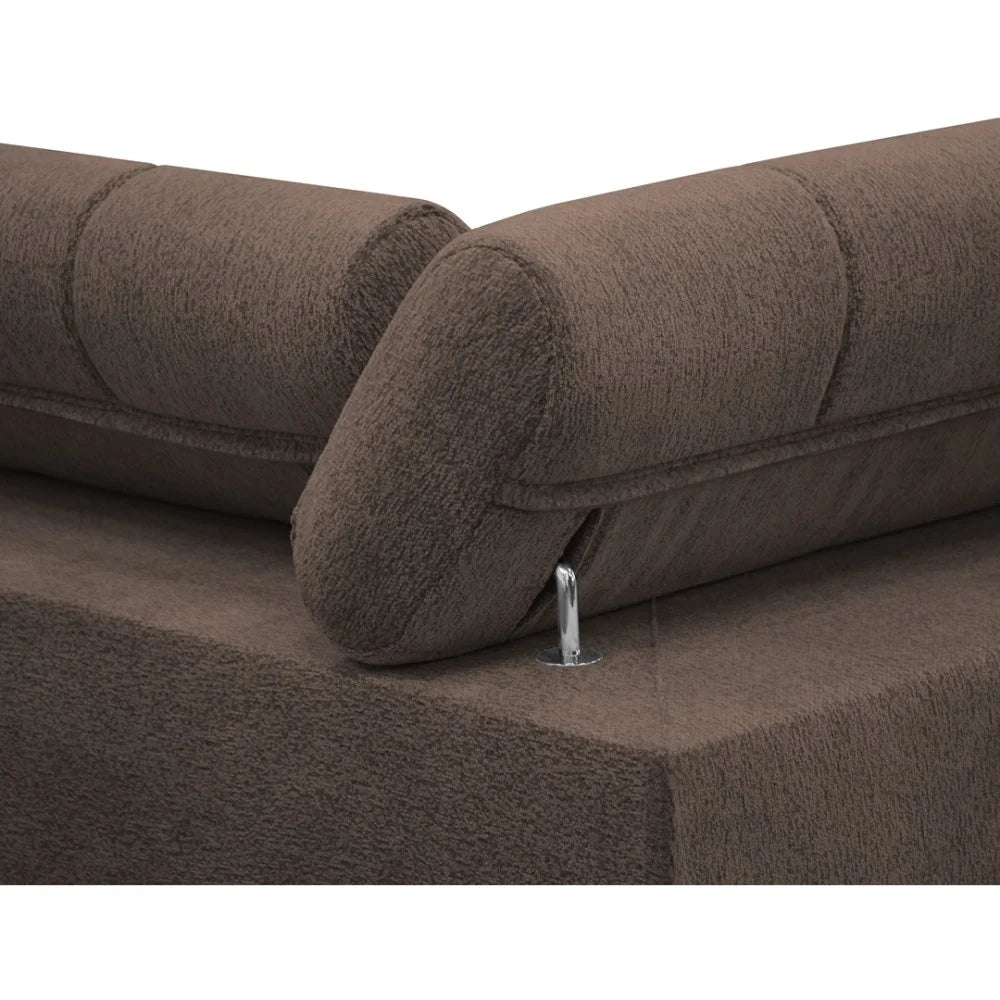 Vincent Ecksofa in L Form aus Strukturstoff mit Schlaffunktion und Bettkasten