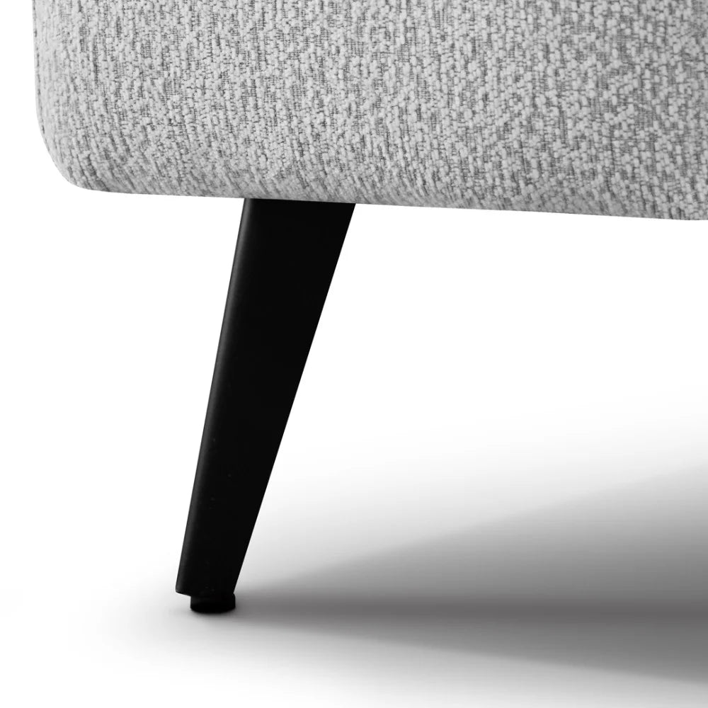 Vincent Ecksofa in L Form aus Strukturstoff mit Schlaffunktion und Bettkasten