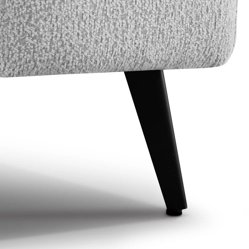 Vincent Ecksofa in L Form aus Strukturstoff mit Schlaffunktion und Bettkasten