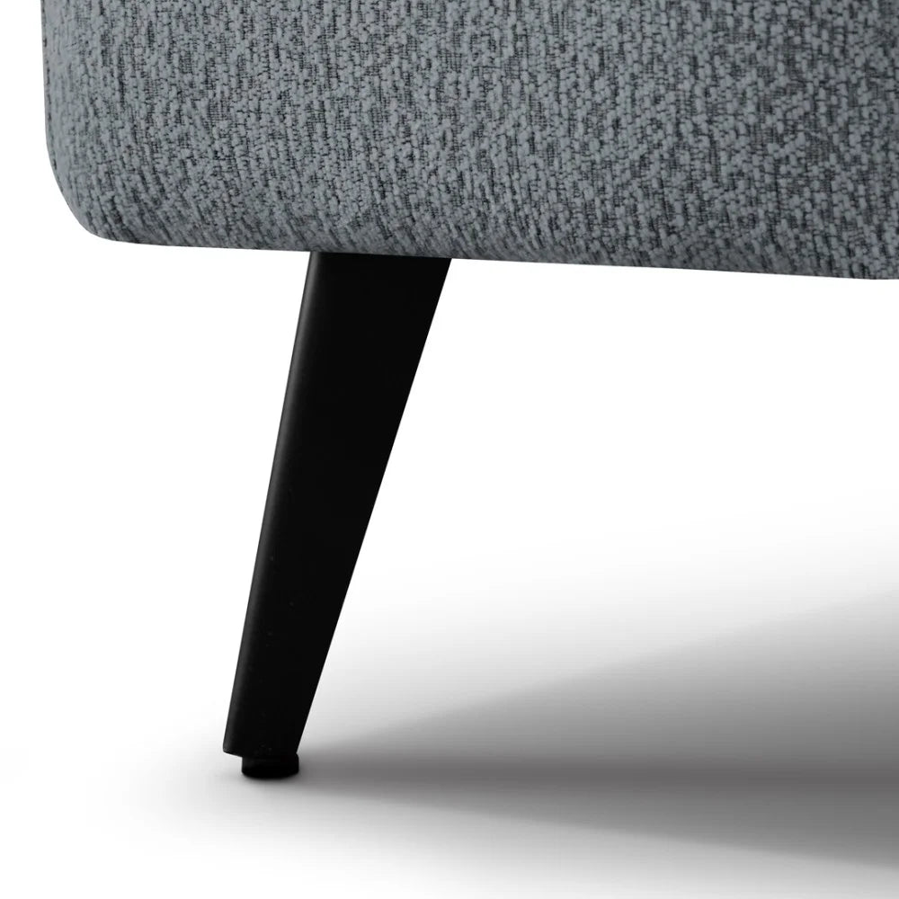 Vincent Ecksofa in L Form aus Strukturstoff mit Schlaffunktion und Bettkasten